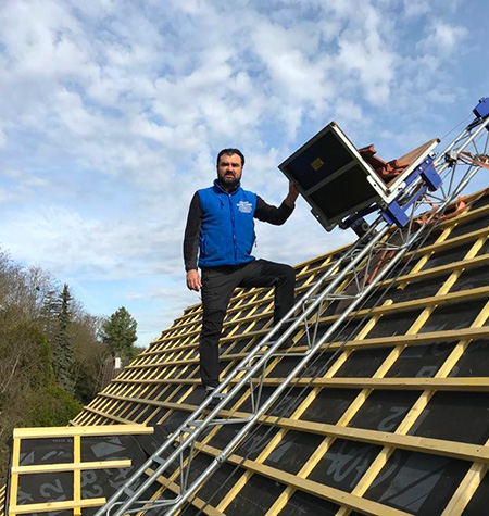Pendant pose de couverture à Brétigny sur Orge dans l'Essone